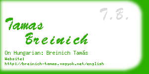 tamas breinich business card